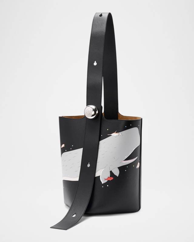 x Suna Fujita Pebble Medium Whale Bucket Bag in Napa Leather